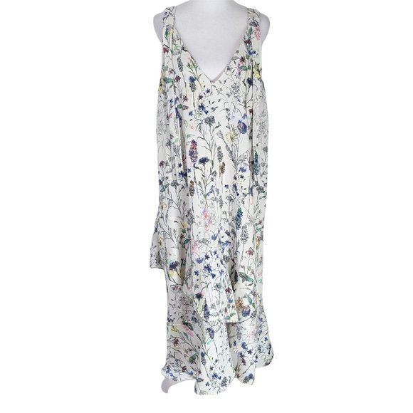 H&M Dresses & Skirts - H&M White Floral Midi Dress Size 14